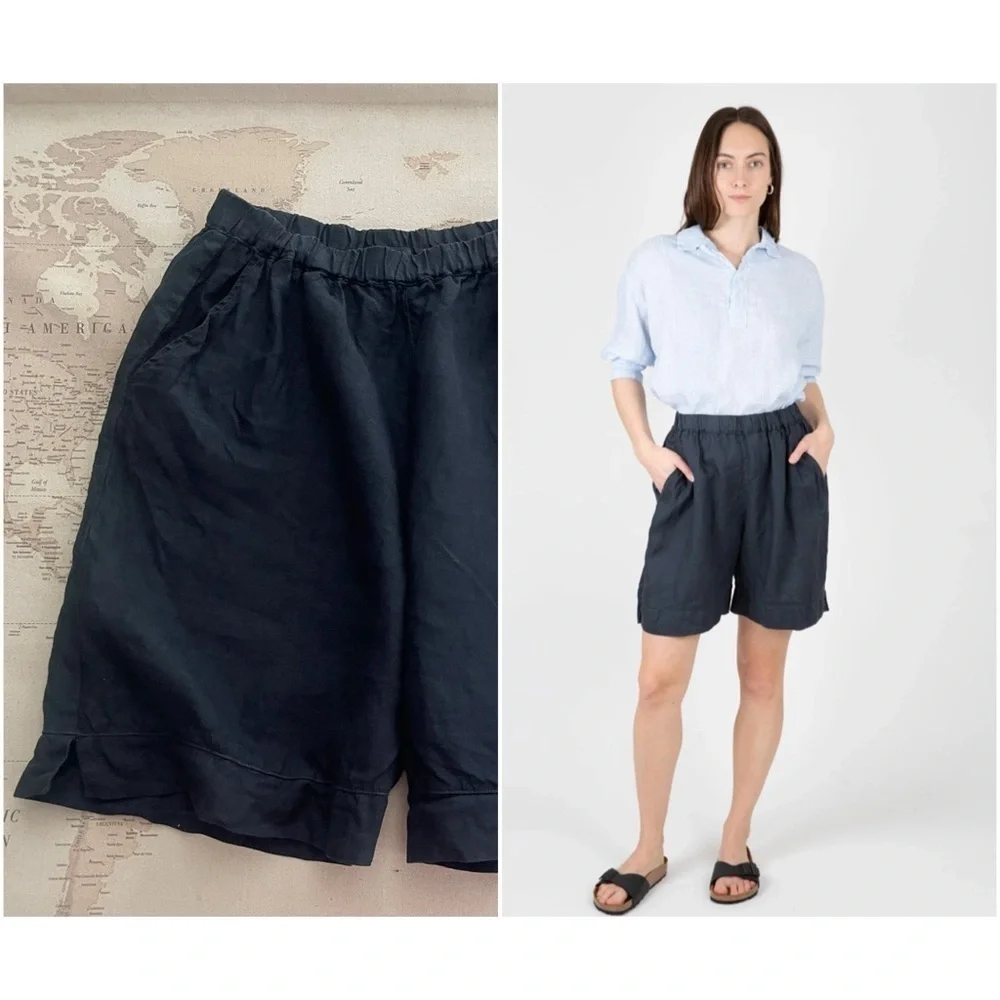 CP Shades Piper Linen Bermuda Shorts Size Large - Picture 1 of 14